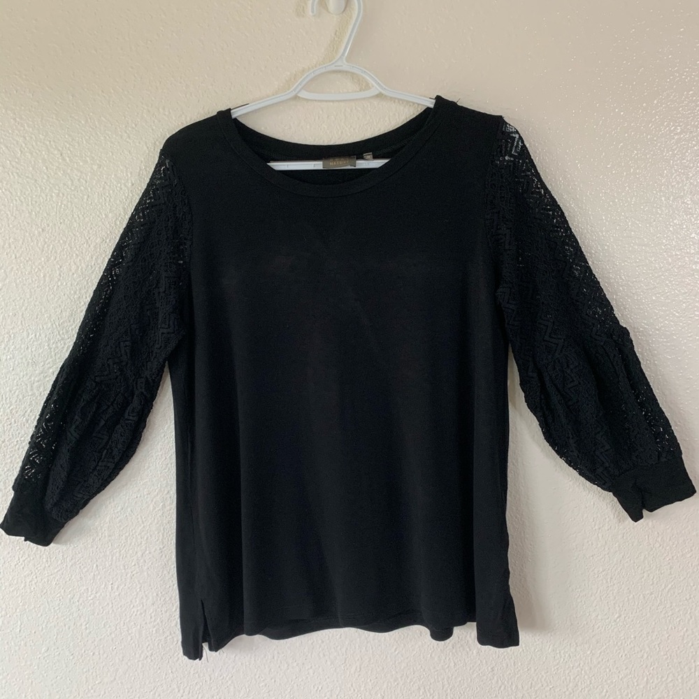 Dual Nature Black Long Sleeve Shirt